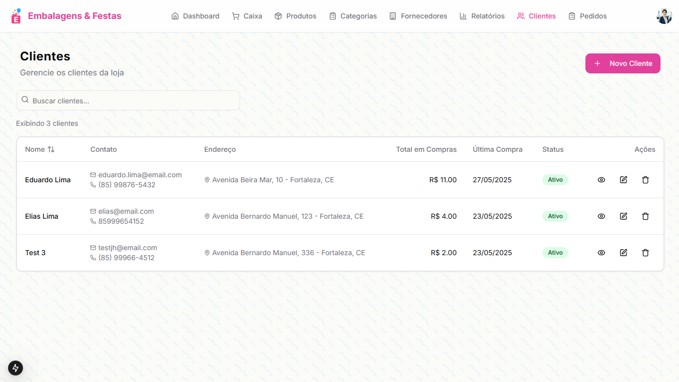 Gestão de Clientes